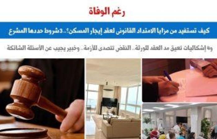 أخبار السياسة : رغم الوفاة.. كيف تستفيد من مزايا الامتداد القانونى لعقد الإيجار؟.. برلماني