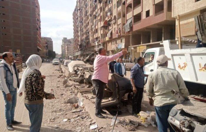 نائب محافظ القليوبية تقود حملة لإزالة التعديات بالطريق السطحى لمشروع الدائرى ومحاوره